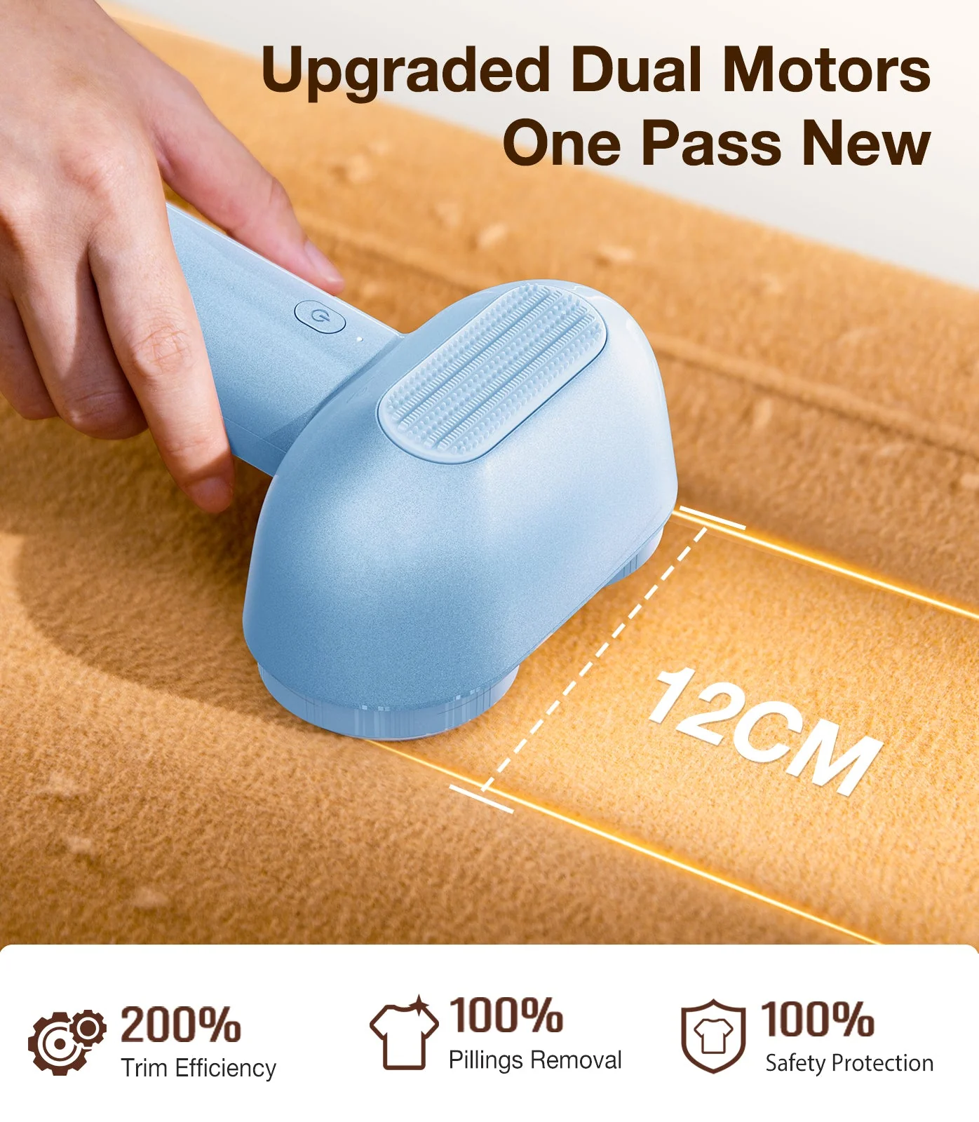 TORRAS Dual Fabric Shaver - Sky Blue - Image 2