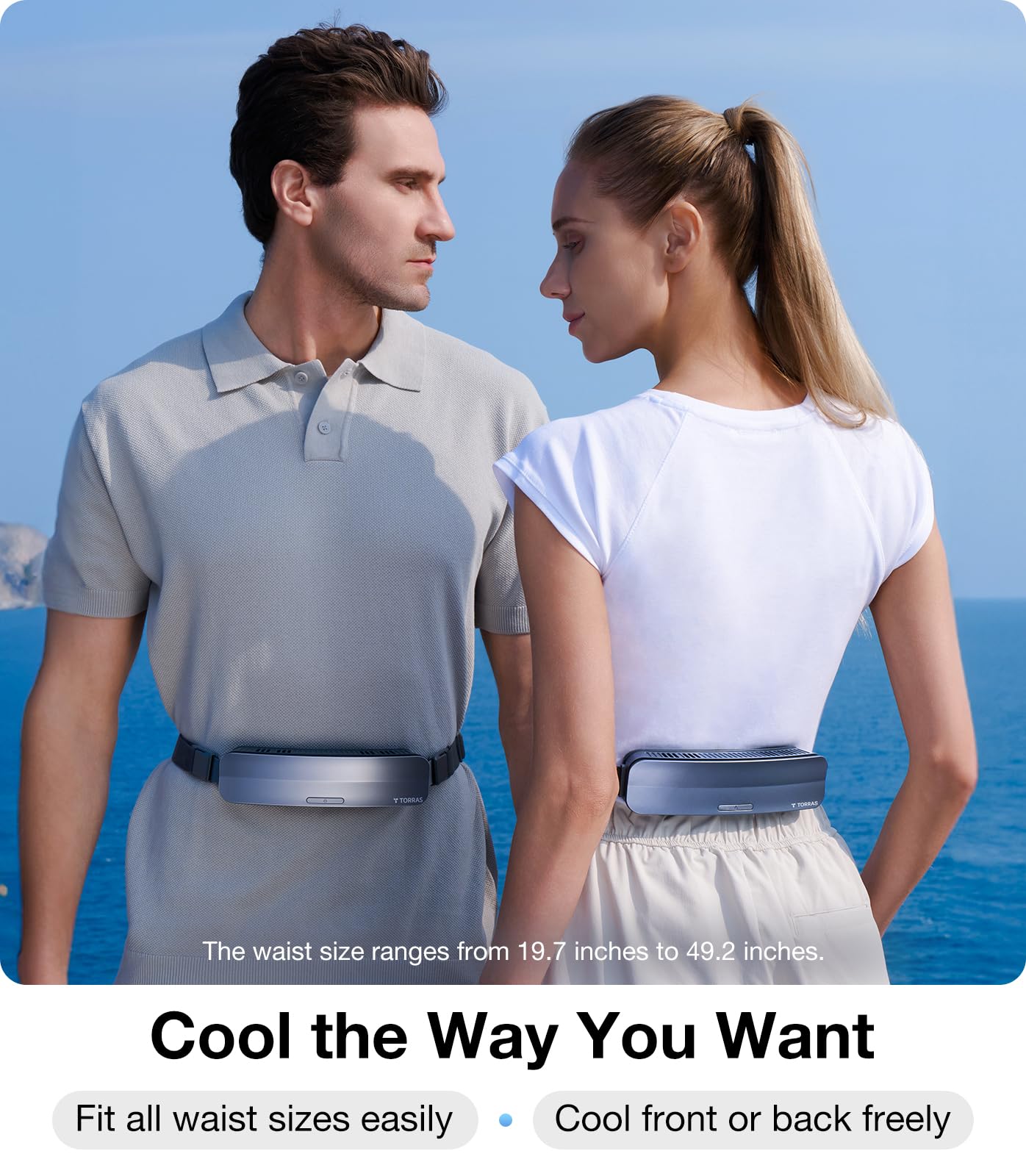 TORRAS COOLiFY ZONE 2 Waist Fan- Grey - Image 8